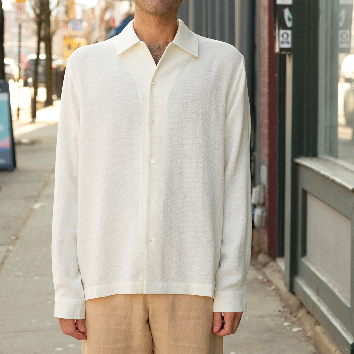 Sense Shirt in Off White Crepe – Vestis Ltd.