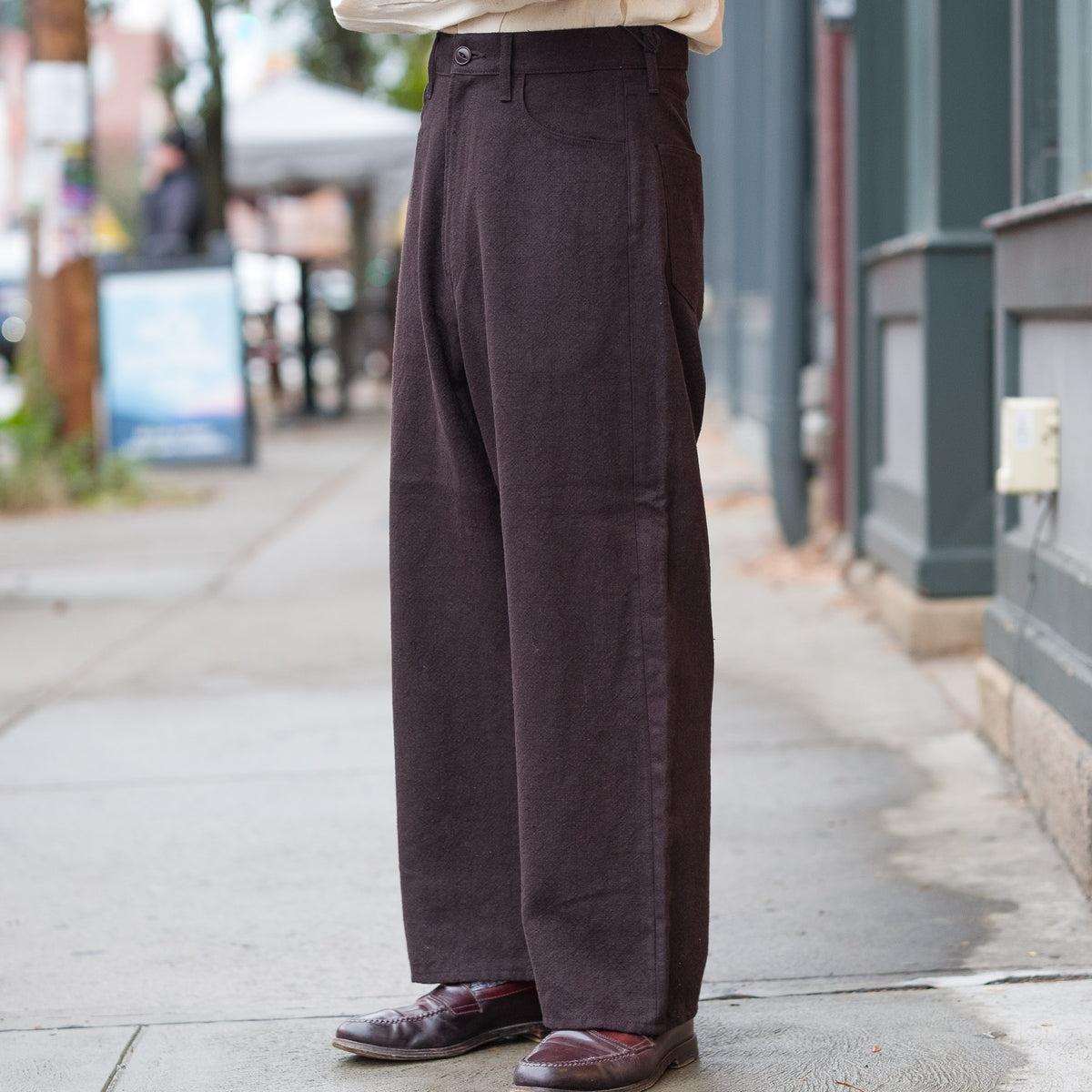 パンツ 90s archive kt pour homme wide slacks 5 Pocket Baggy Pants in Brown Hemp – Vestis Ltd.