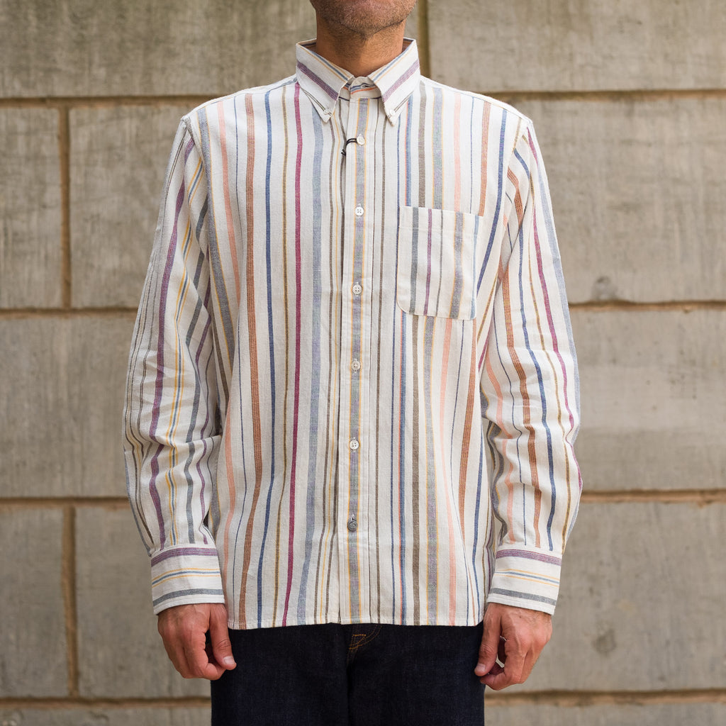 No5 Button Down Winter Stripe