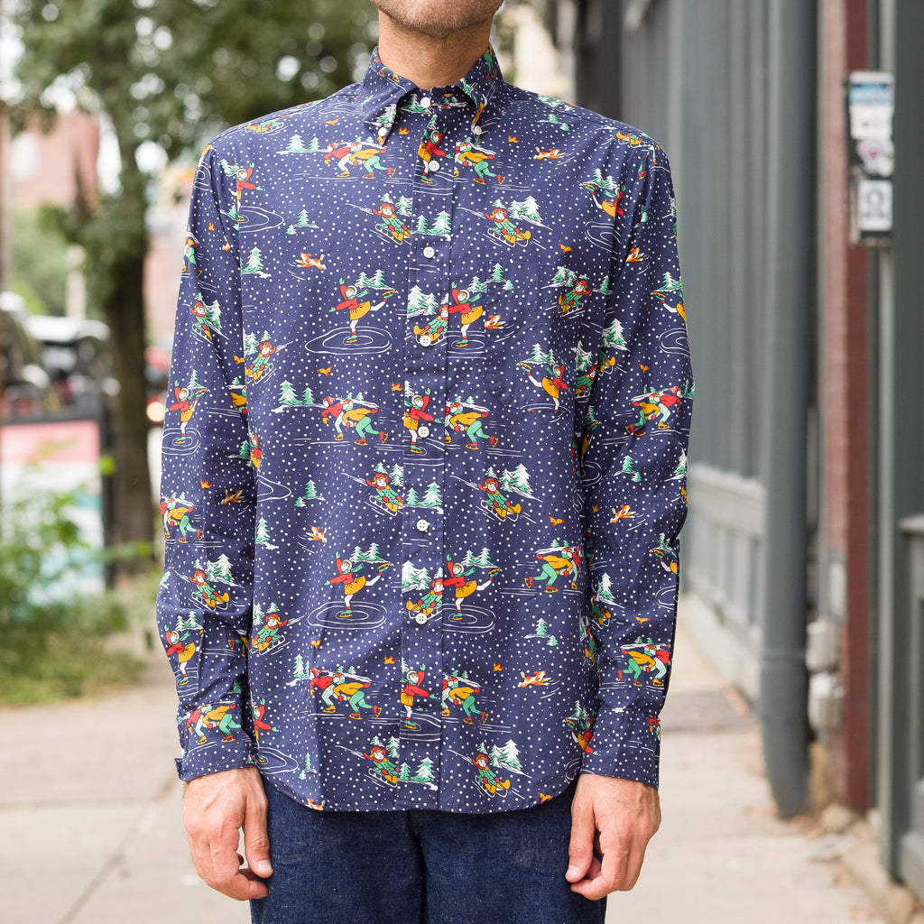 Winter Print Buttondown