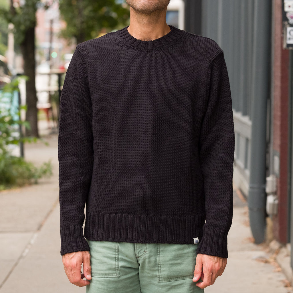 CREWKNIT01CTM.99 Chunky Cropped Merino Sweater Deep