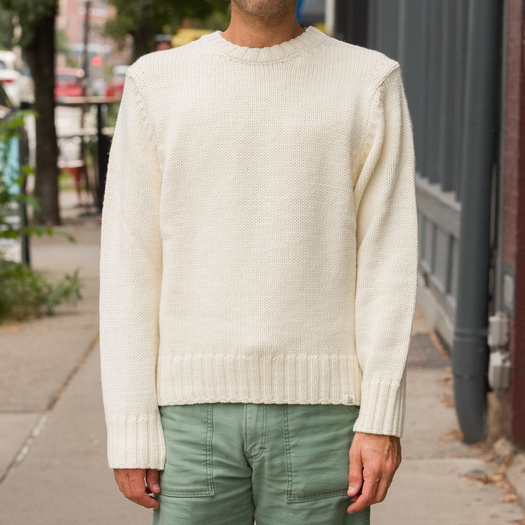 CREWKNIT01CTM.02 Chunky Cropped Merino Sweater Nature