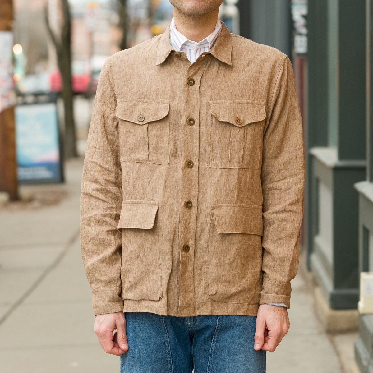 eaphi LINEN LIKE OVER JACKET ベージュ East Harbour Surplus - Ellis Linen Field Jacket in Beige – Vestis Ltd.