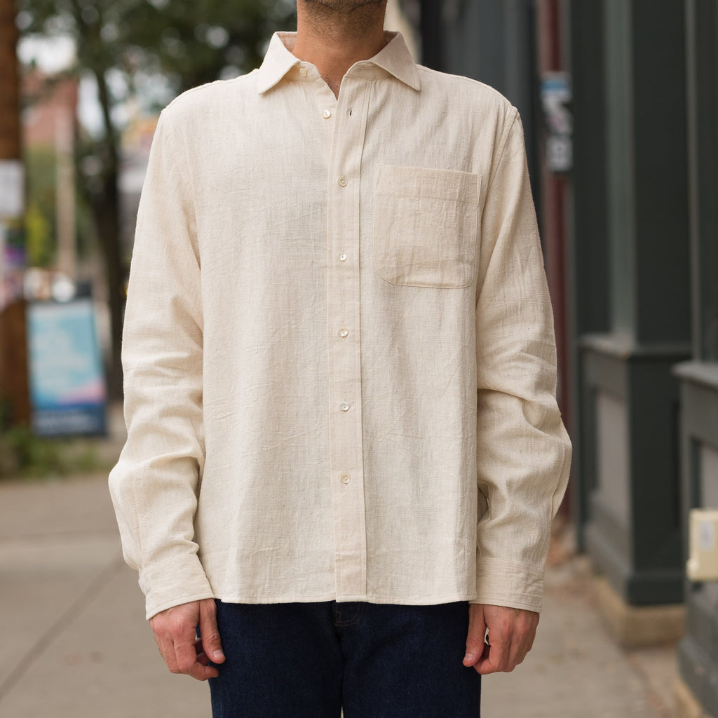 Matty Long Sleeve Shirt Undyed Cotton