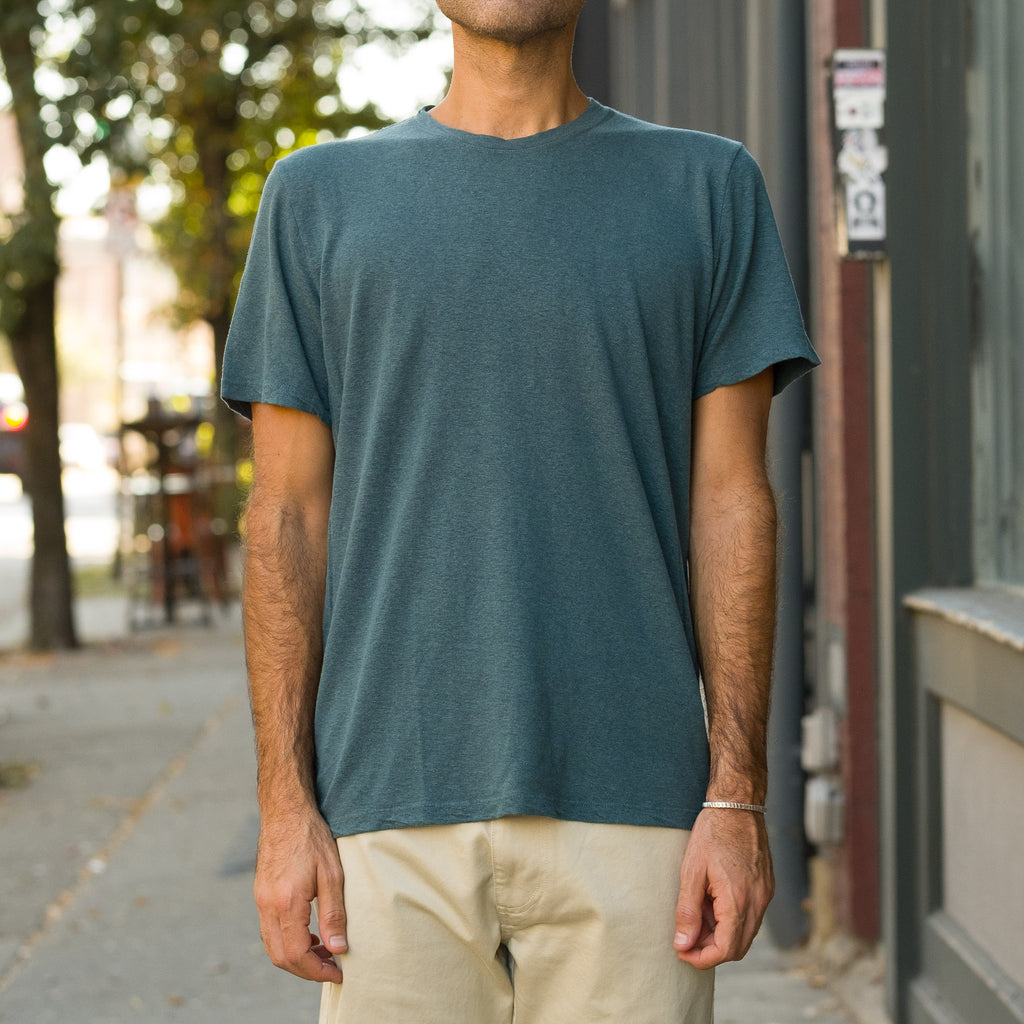 Baker Hemp Wool Tee in Deep Teal