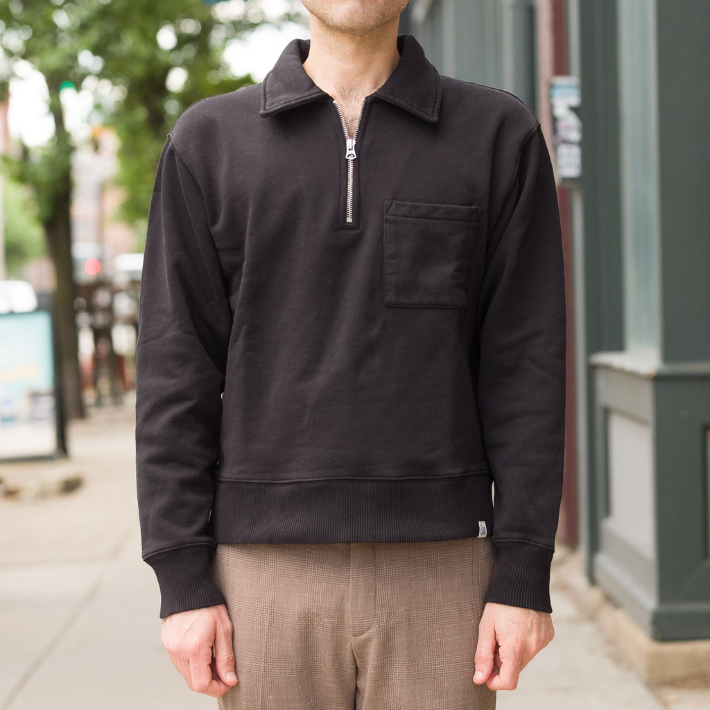 ZIP03.99 Half Zip Polo Sweat Deep
