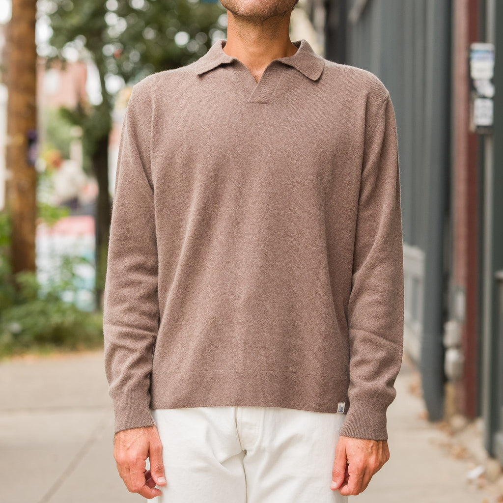 KNITPOLO01.06 Knit Polo Shirt Grain