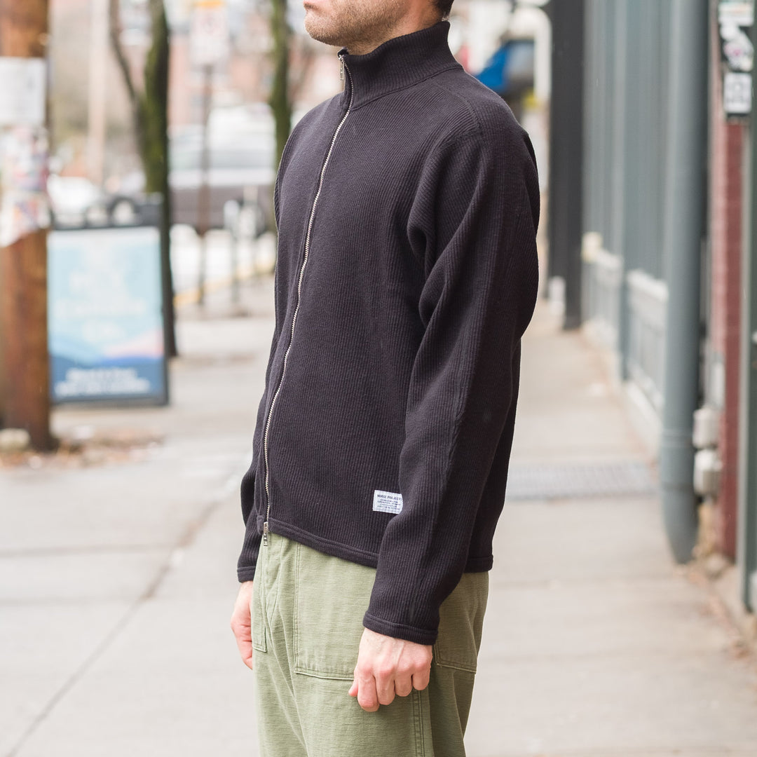 Norse Projects - Teno Military Rib Zip Cardigan in Black – Vestis Ltd.