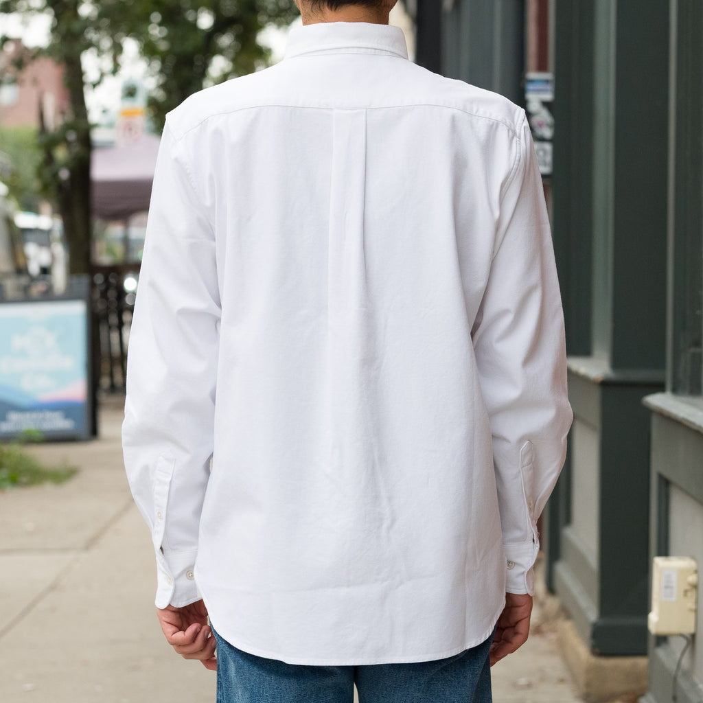 No 5 Classic Button Down Long Sleeve in White Oxford Cloth