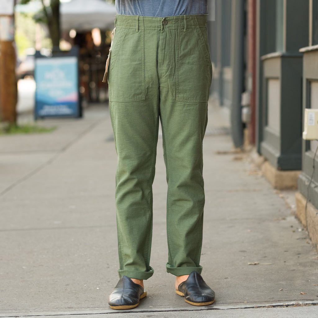 Slim Fit Fatigue Pants Reverse Sateen