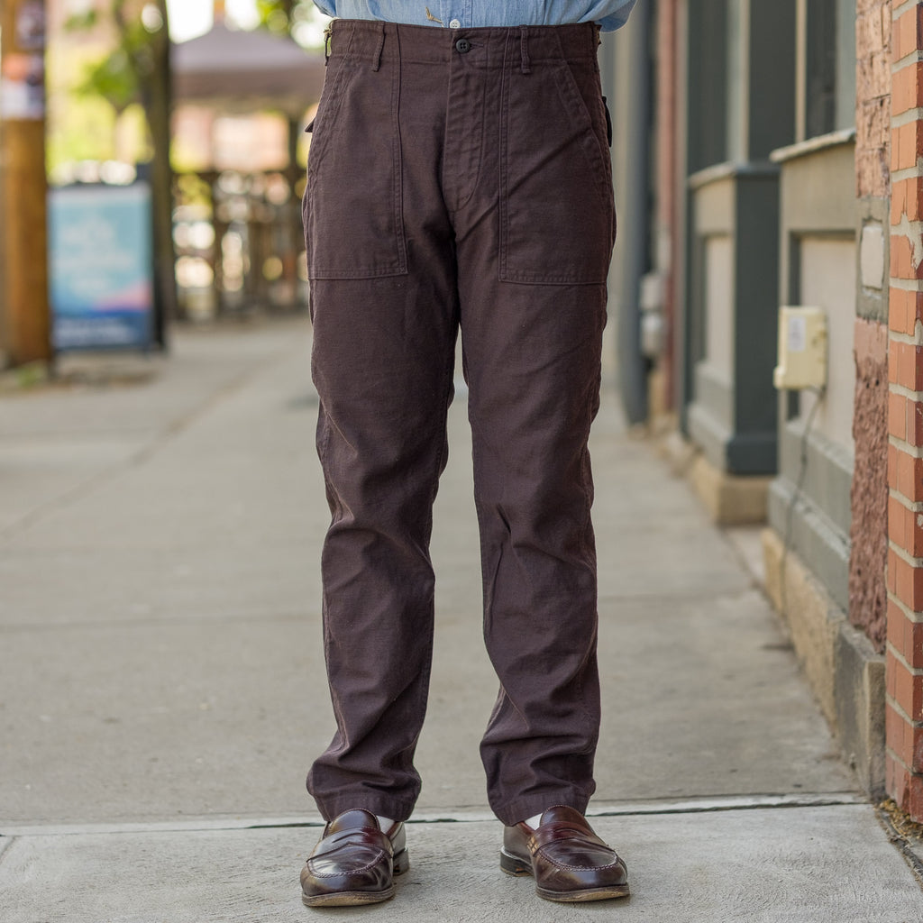 Slim Fit Fatigue Pants in Black
