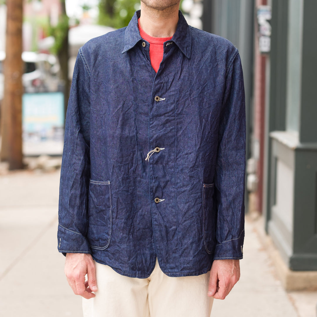 希少サイズ orSlow 1940’S TYPE WWII COVERALL orSlow - orSlow - WWII 40's Linen Denim Coverall in Indigo