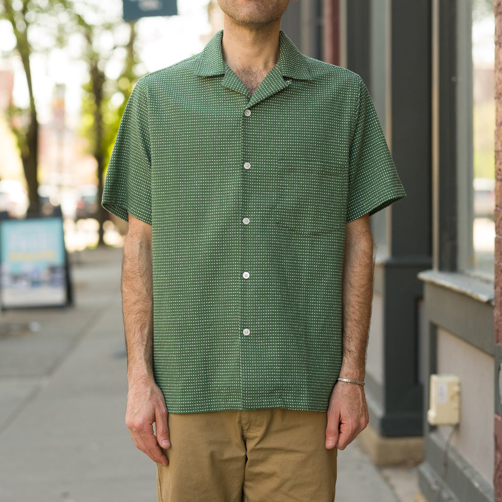 Portuguese Flannel - Dots Short Sleeve Shirt in Green – Vestis Ltd.