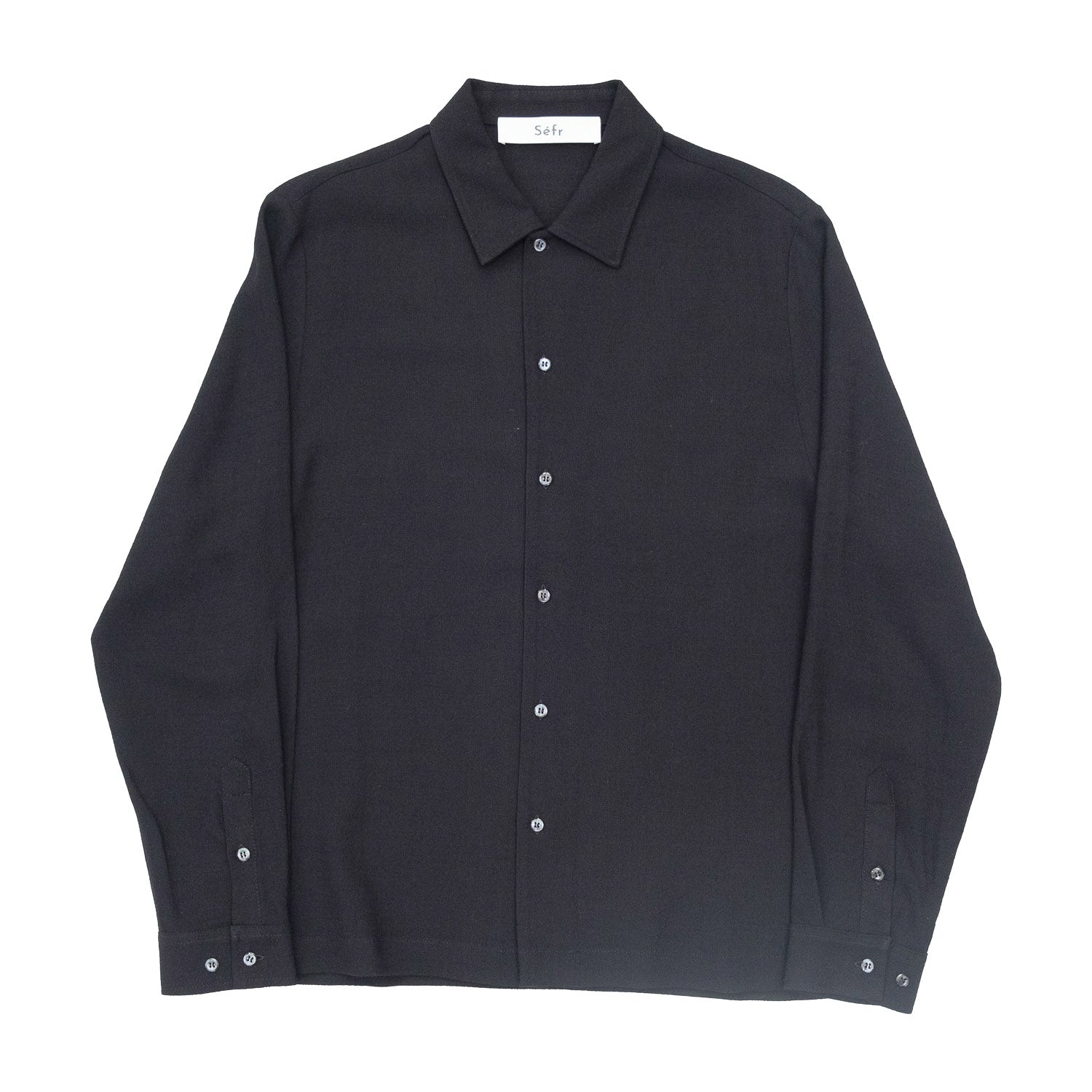 Sense Shirt in Black Crepe – Vestis Ltd