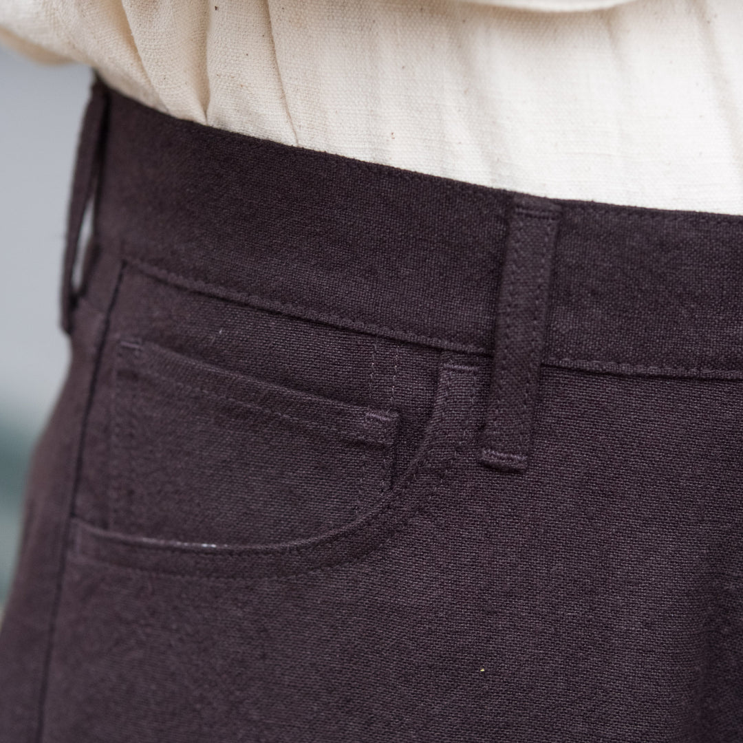 5 Pocket Baggy Pants in Brown Hemp – Vestis Ltd.