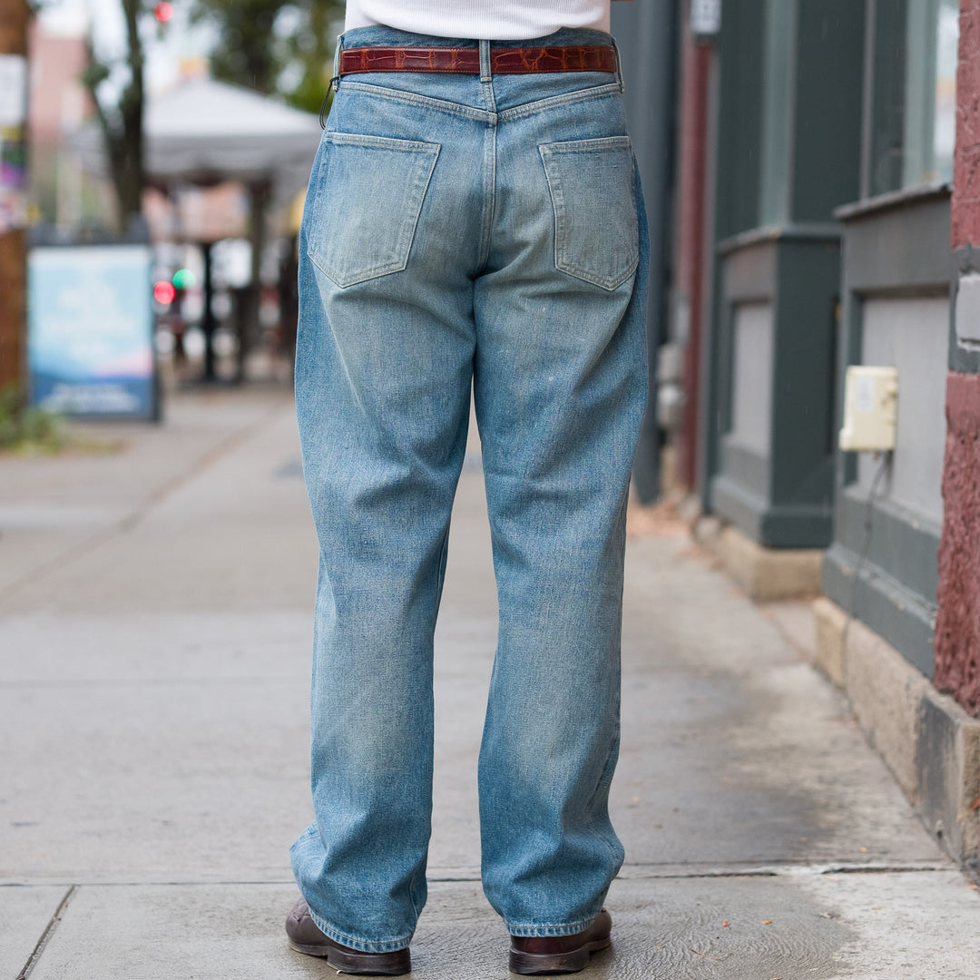 Yoko Sakamoto - 5 Pocket Straight Pants in Faded Indigo – Vestis Ltd.
